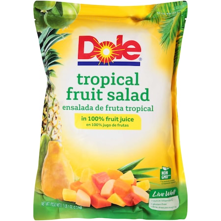 Dole Dole In Fruit Juice Tropical Fruit Salad 81 oz. Bag, PK6 09097